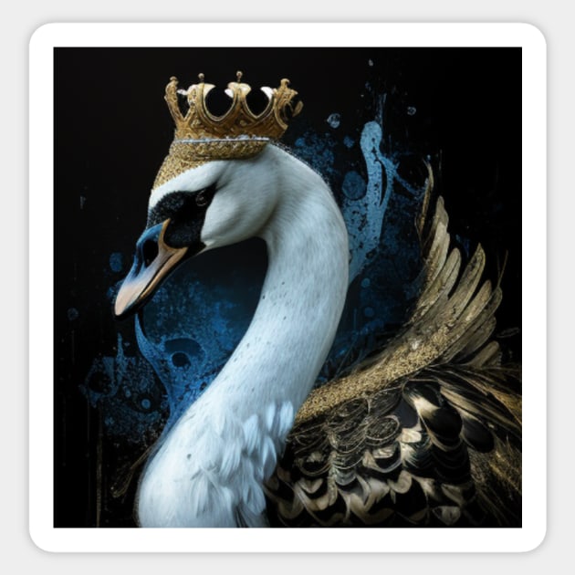 The Swan King Sticker by HIghlandkings